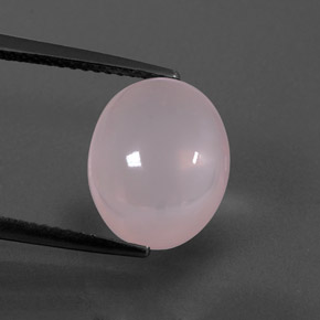 5.78 ct Pink Rose Quartz Gemstone, Rose Quartz Gem in Oval Cabochon Shape for Sale.