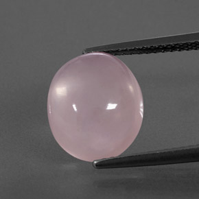 5.13 ct Pink Rose Quartz Gemstone, Rose Quartz Gem in Oval Cabochon Shape for Sale.