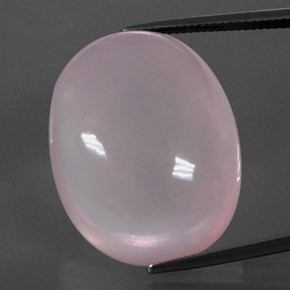 57.21 ct Pink Rose Quartz Gemstone, Rose Quartz Gem in Oval Cabochon Shape for Sale.