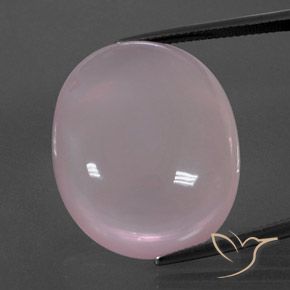 47.87ct Natural Coral Pink Rose Quartz, Oval, Transparent