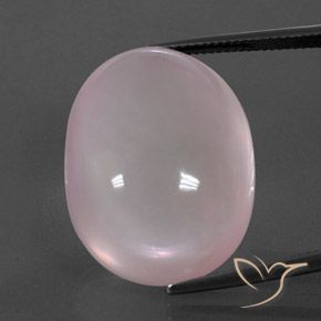 49 ct Oval Rose Quartz, 26.6 x 20.3 mm From South Africa, Photo A