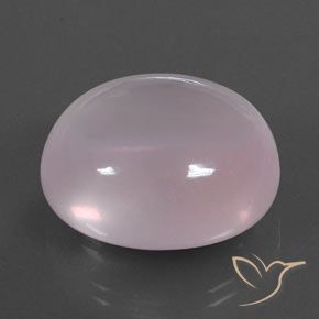48.72 ct Pink Rose Quartz Stone, Natural Rose Quartz in Oval Cabochon Shape for Sale