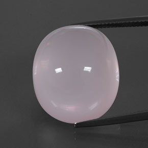 hellrosa Rosenquarz Edelstein - 43.2ct Oval Cabochon (ID: 344395)