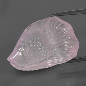 Rose Quartz Gemstone in 26.3 x 17.4 mm Size for Sale, Rose Quartz Stone in Very Light Rose Pink Color