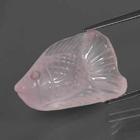 Rose Quartz Gemstone in 23.9 x 14.6 mm Size for Sale, Rose Quartz Stone in Pink Color