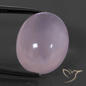 20.05ct Natural Light Cherry Pink Rose Quartz, Oval, Transparent