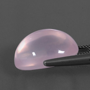 Rose Quartz Gemstone in 18.6 x 13.7 mm Size for Sale, Rose Quartz Stone in Light Cherry Pink Color