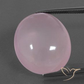 33.99ct Natural Medium Pink Rose Quartz, Oval, Transparent/Translucent