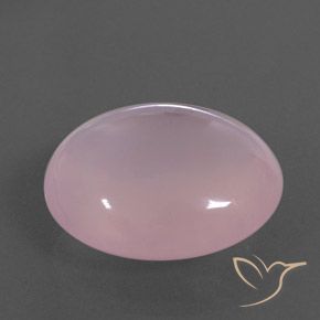 33.99 ct Pink Rose Quartz Stone, Natural Rose Quartz in Oval Cabochon Shape for Sale