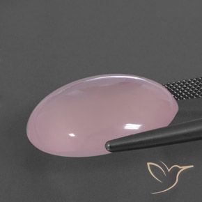 Rose Quartz Gemstone in 23.7 x 20.6 mm Size for Sale, Rose Quartz Stone in Medium Pink Color