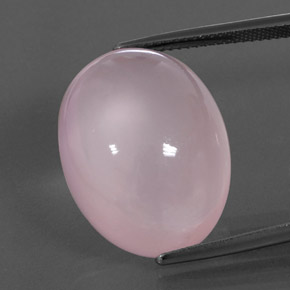 Rose Pink Rose Quartz Gem - 26ct Oval Cabochon (ID: 344805)