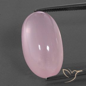 27.89ct Natural Medium Rose Pink Rose Quartz, Oval, Transparent/Translucent