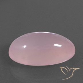 27.89 ct Pink Rose Quartz Stone, Natural Rose Quartz in Oval Cabochon Shape for Sale