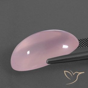 Rose Quartz Gemstone in 25.4 x 14.6 mm Size for Sale, Rose Quartz Stone in Medium Rose Pink Color