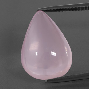 15.56 ct Pink Rose Quartz Gemstone, Rose Quartz Gem in Pear Cabochon Shape for Sale.