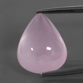 18.99 ct Pink Rose Quartz Gemstone, Rose Quartz Gem in Pear Cabochon Shape for Sale.