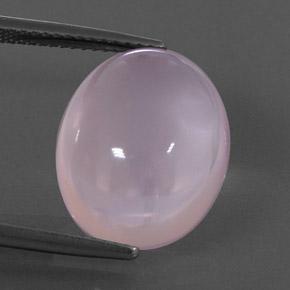 Light Pink Rose Quartz Gem - 12.6ct Oval Cabochon (ID: 344815)