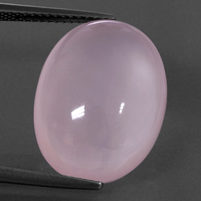 16.82 ct Pink Rose Quartz Gemstone, Rose Quartz Gem in Oval Cabochon Shape for Sale.