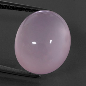 19.68 ct Pink Rose Quartz Gemstone, Rose Quartz Gem in Oval Cabochon Shape for Sale.