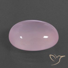 17.04 ct Pink Rose Quartz Stone, Natural Rose Quartz in Oval Cabochon Shape for Sale