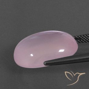 Rose Quartz Gemstone in 18.9 x 14.7 mm Size for Sale, Rose Quartz Stone in Light Cherry Pink Color