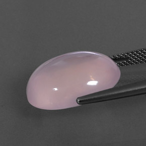 Rose Quartz Gemstone in 17 x 14.5 mm Size for Sale, Rose Quartz Stone in Medium Rose Pink Color