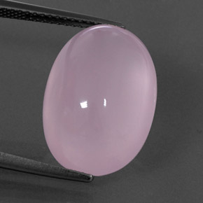 14.73 ct Pink Rose Quartz Gemstone, Rose Quartz Gem in Oval Cabochon Shape for Sale.