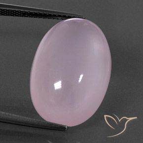 18.71ct Natural Light Cherry Pink Rose Quartz, Oval, Transparent/Translucent