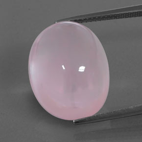 Rose bubblegum Quartz Rose gemme - 23.3ct Ovale Cabochon (ID: 344826)