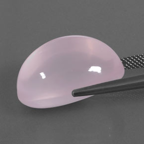 Rose Quartz Gemstone in 21.5 x 13.5 mm Size for Sale, Rose Quartz Stone in Bubblegum Pink Color