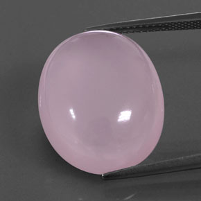 20.05 ct Pink Rose Quartz Gemstone, Rose Quartz Gem in Oval Cabochon Shape for Sale.