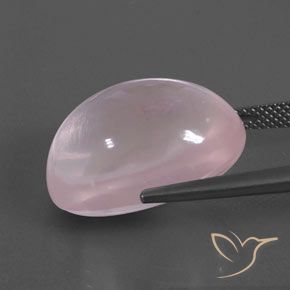 Rose Quartz Gemstone in 20 x 14 mm Size for Sale, Rose Quartz Stone in Medium Rose Pink Color