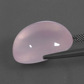 Rose Quartz Gemstone in 20.5 x 17 mm Size for Sale, Rose Quartz Stone in Medium Rose Pink Color