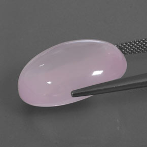 Rose Quartz Gemstone in 21.3 x 16.7 mm Size for Sale, Rose Quartz Stone in Bubblegum Pink Color