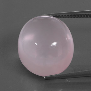 24.38 ct Pink Rose Quartz Gemstone, Rose Quartz Gem in Oval Cabochon Shape for Sale.