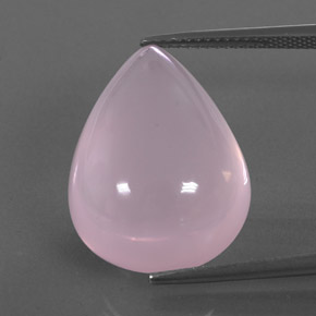 23.16 ct Pink Rose Quartz Gemstone, Rose Quartz Gem in Pear Cabochon Shape for Sale.