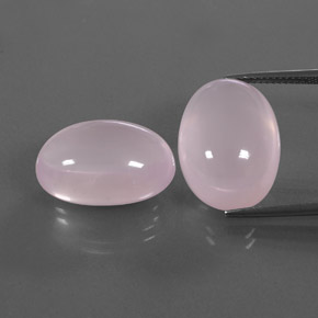 34.00 ctw Pink Rose Quartz Gemstones, Rose Quartz Gems in Oval Cabochon Shape for Sale.