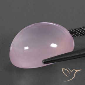 Rose Quartz Gemstone in 18.9 x 15.4 mm Size for Sale, Rose Quartz Stone in Light Cherry Pink Color