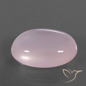 20.50 ct Pink Rose Quartz Stone, Natural Rose Quartz in Oval Cabochon Shape for Sale