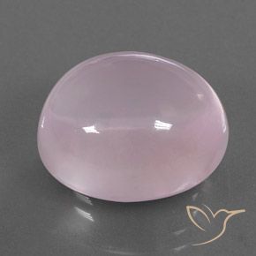18.33 ct Pink Rose Quartz Stone, Natural Rose Quartz in Oval Cabochon Shape for Sale