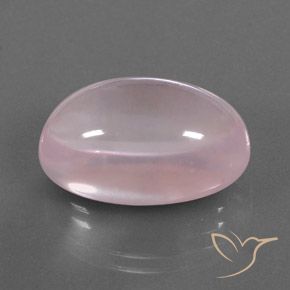 17.87 ct Pink Rose Quartz Stone, Natural Rose Quartz in Oval Cabochon Shape for Sale