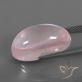 Rose Quartz Gemstone in 19.9 x 12.5 mm Size for Sale, Rose Quartz Stone in Light Pink Color