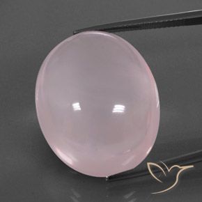 47.13ct Natural Light Pink Rose Quartz, Oval, Transparent/Translucent