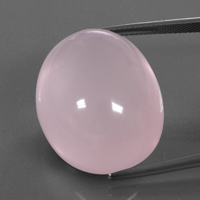 57.78 ct Pink Rose Quartz Gemstone, Rose Quartz Gem in Oval Cabochon Shape for Sale.