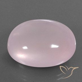 47.42 ct Pink Rose Quartz Stone, Natural Rose Quartz in Oval Cabochon Shape for Sale