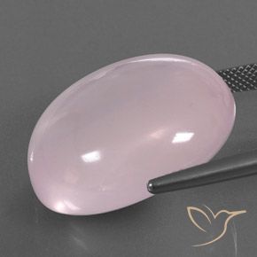 Rose Quartz Gemstone in 25.1 x 21.3 mm Size for Sale, Rose Quartz Stone in Bubblegum Pink Color
