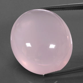 50.20 ct Pink Rose Quartz Gemstone, Rose Quartz Gem in Oval Cabochon Shape for Sale.