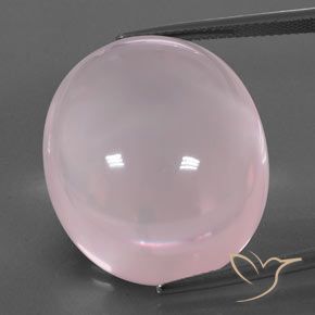 54,13 ct ovaler rosa Rosenquarz aus Südafrika, Größe 25,8 x 22mm, natürlicher Edelstein, Transparent/Translucent Reinheit, 1 Stück ovaler Rosenquarz, Mohs-Härte von 7 Geeignet für den täglichen Gebrauch im Schmuck , Photo A