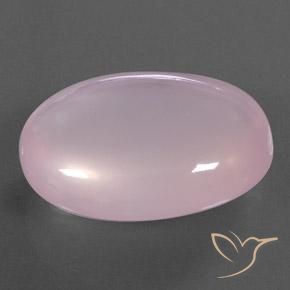 38.81 ct Pink Rose Quartz Stone, Natural Rose Quartz in Oval Cabochon Shape for Sale