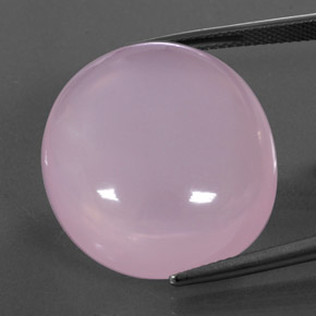 37.53 ct Pink Rose Quartz Gemstone, Rose Quartz Gem in Oval Cabochon Shape for Sale.